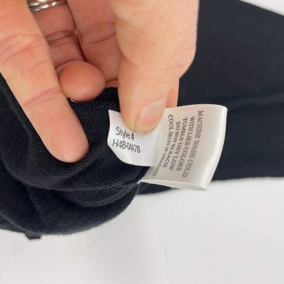 Hello Nite Los Angeles Women Medium Cozy Burnout Black Joggers Pull String - Picture 4 of 9